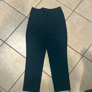 Men's Black Pinstripe Pants